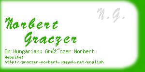 norbert graczer business card